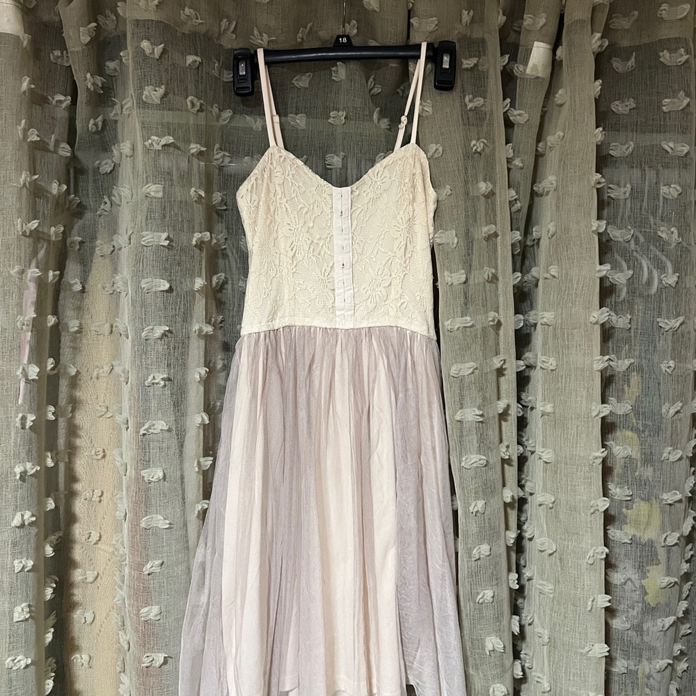 Band of Gypsies Cream Textured Dress